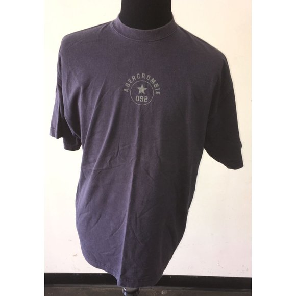 Men's Abercrombie & Fitch Size Large Navy Blue Tee Shirt - Picture 1 of 5